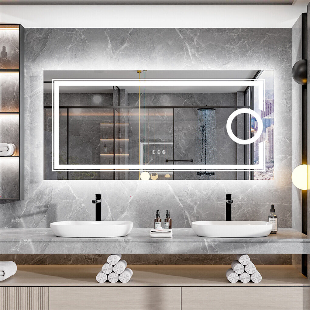 1200x600mm LED Bathroom Mirror RGB Anti-Fog Shatterproof