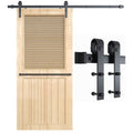 Sliding Barn Door Hardware Kit Heavy Duty Rust Resistant 2M