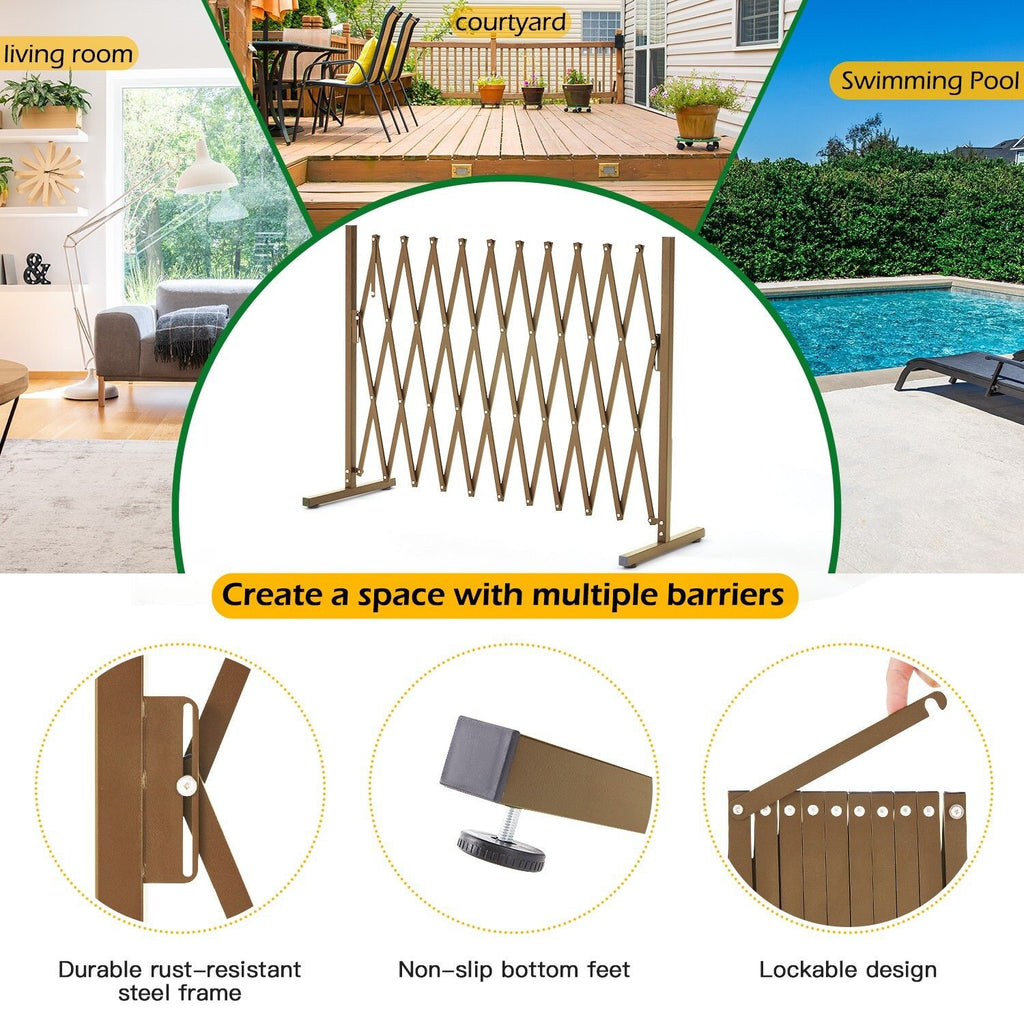 Expandable Aluminum Garden Fence Gate Rectangular