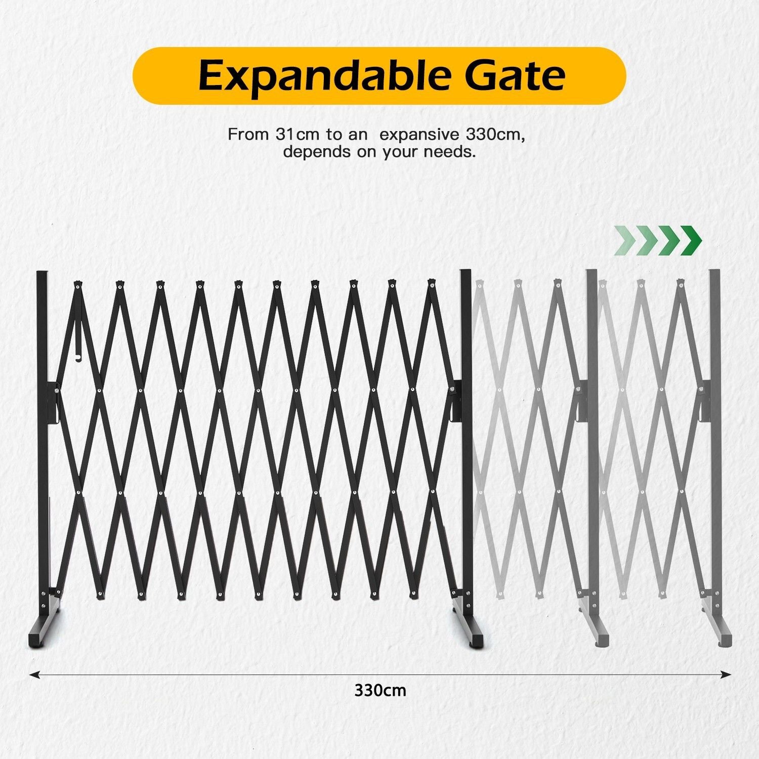 Retractable Aluminium Garden Gate Pet Fence Durable Indoor Outdoor
