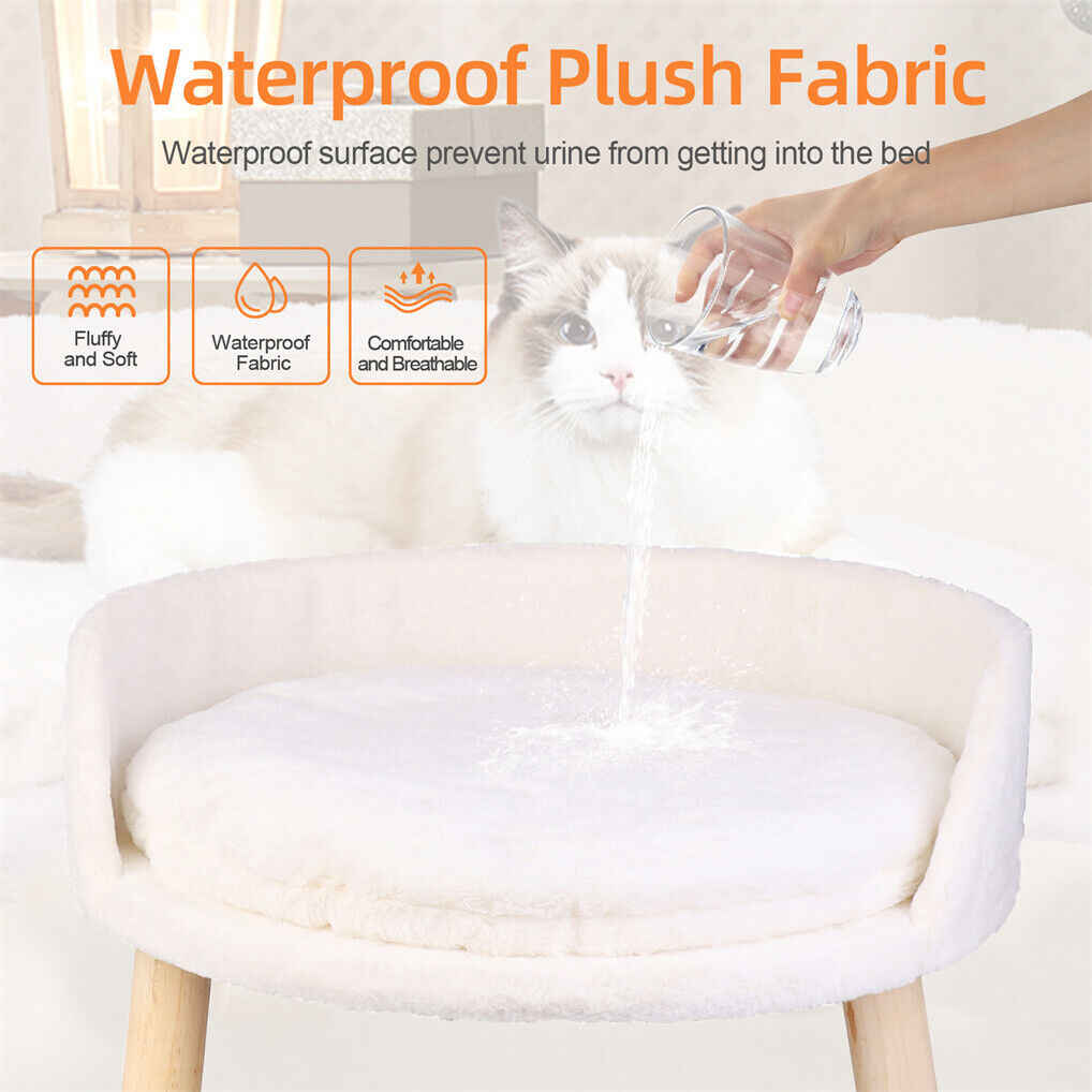 Luxury Round Pet Sofa Bed 40cm Soft Cushion Anti-skid