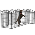 8 Panel Pet Playpen Gate Extension w/ Lockable Door