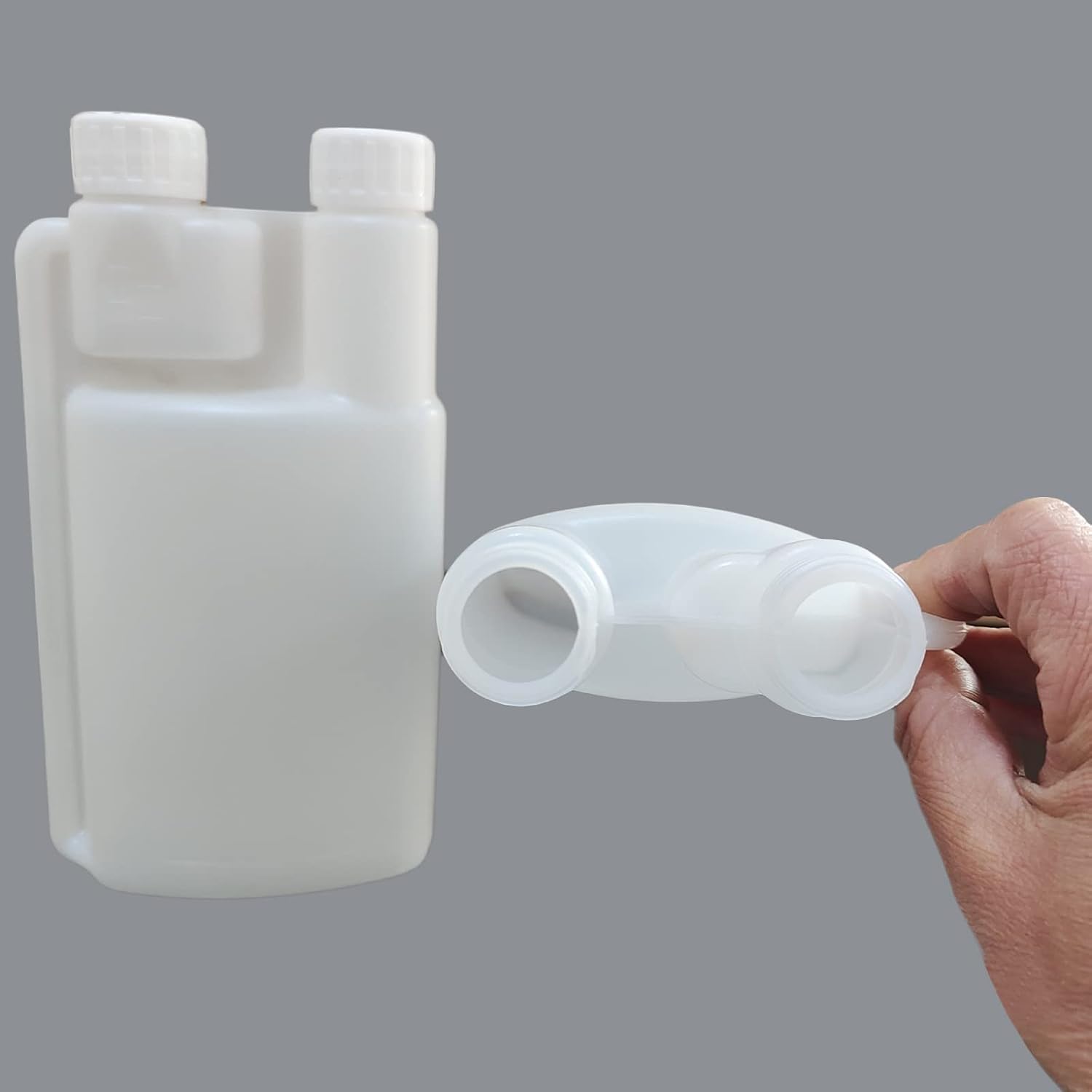 10-Pack 500ml Plastic Twin Chamber Bottles with Tamper Evident Caps