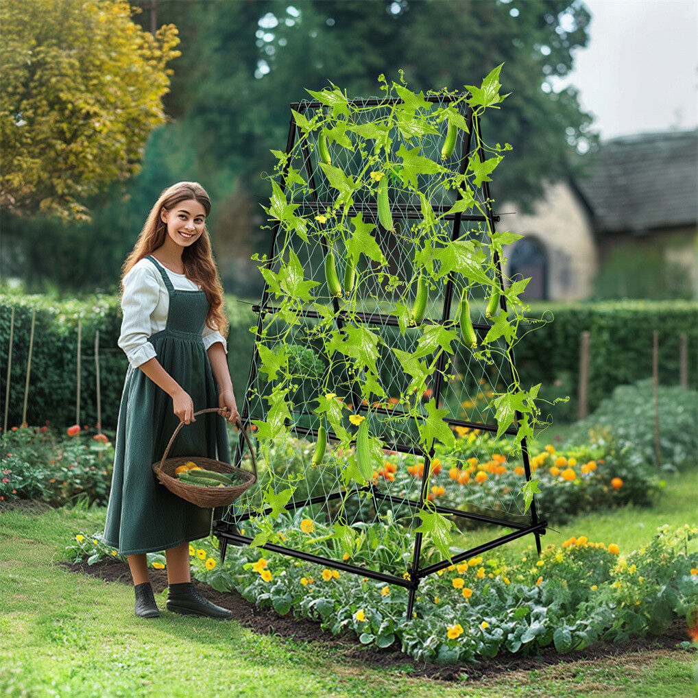 XL Heavy Duty Garden Trellis for Climbing Plants with Netting