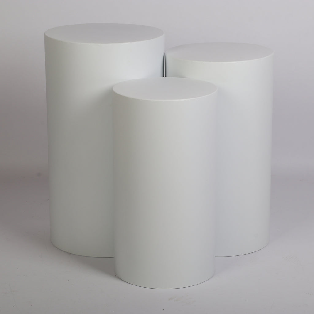 3pcs Metal Round Plinth Cylinder Pedestal Stand Wedding Decoration Cake Flower