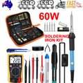 60W Soldering Iron Kit Welding Solder Station Wire Desoldering Pump Multimeter