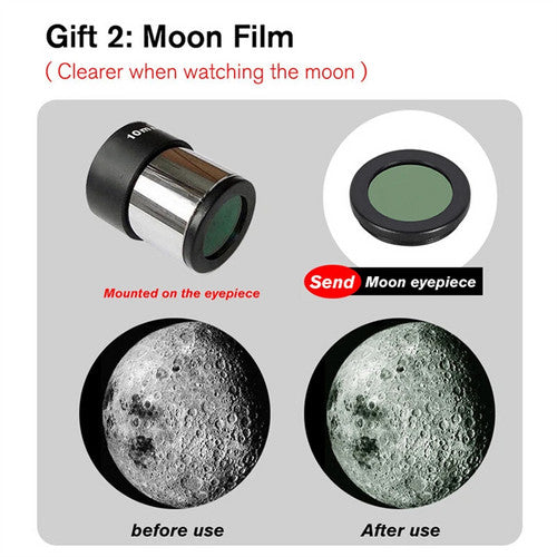 Pro Astronomical Telescope 114mm Aperture 875X Zoom HD High Resolution
