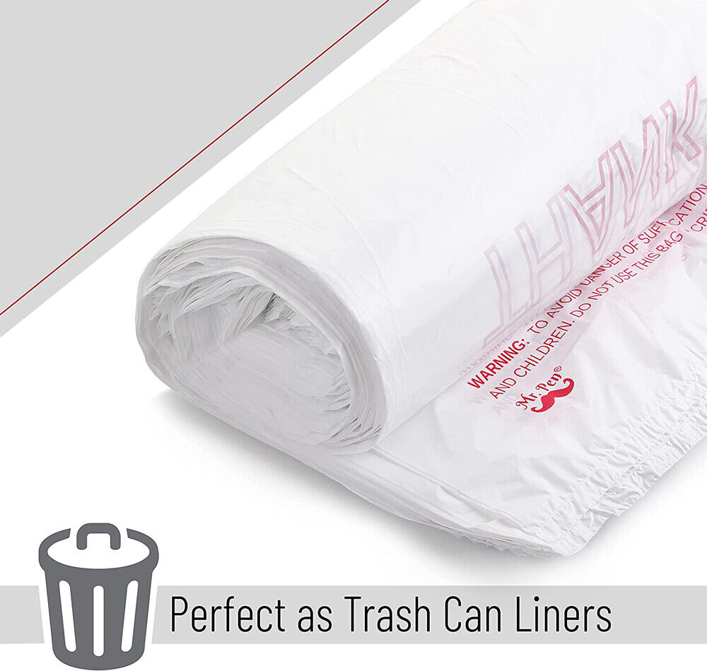 50X Plastic Shopping Bags - Reusable Recyclable Singlet Eco Grocery Carry Bag Small
