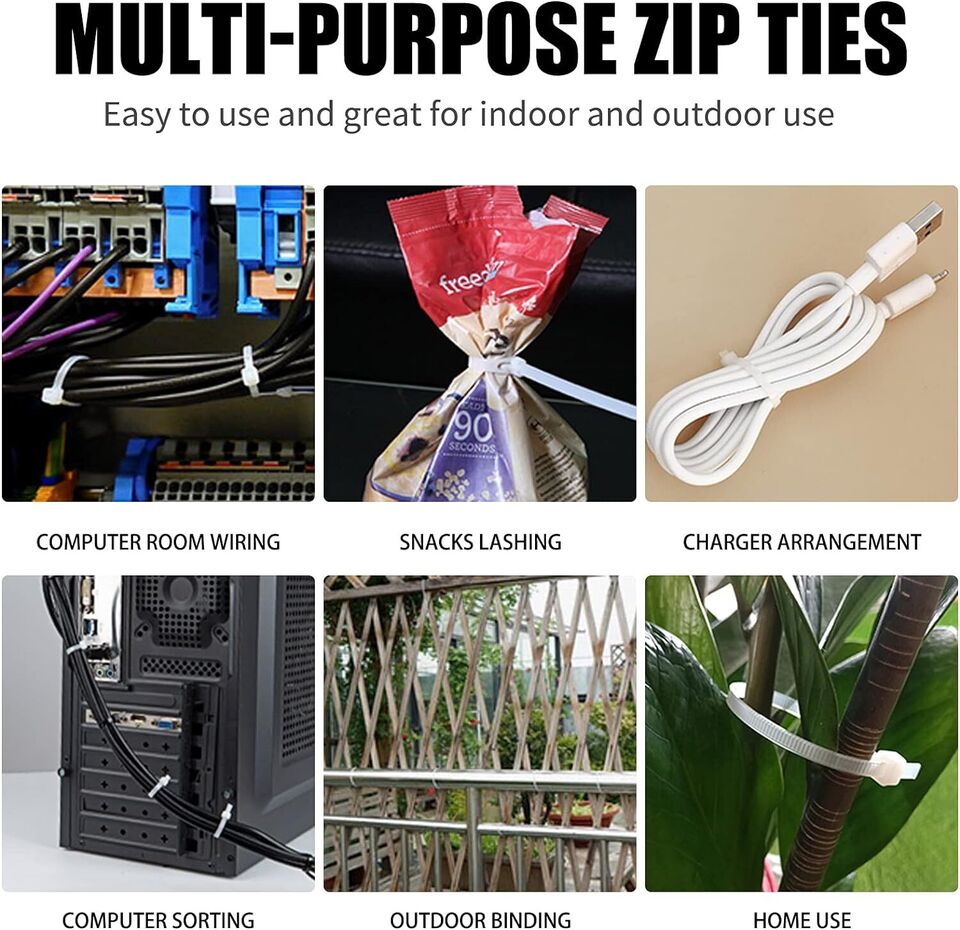 Cable Ties Zip Ties Nylon UV Stabilised 1000x Bulk Black Cable Tie AU STOCK