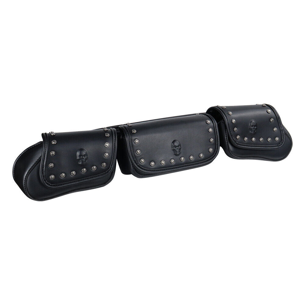 3 Pocket Windshield Bag Waterproof Fit For Harley Electra Glide FLHTC 96-13