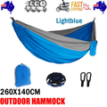 Outdoor Camping Hammock  Lightweight 260x140cm Portable Travel Lightblue