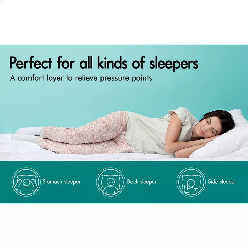 5CM Bedding Luxury Pillowtop Mattress Topper Mat Pad Antibacterial and dust mite-resistant Queen:153*203cm