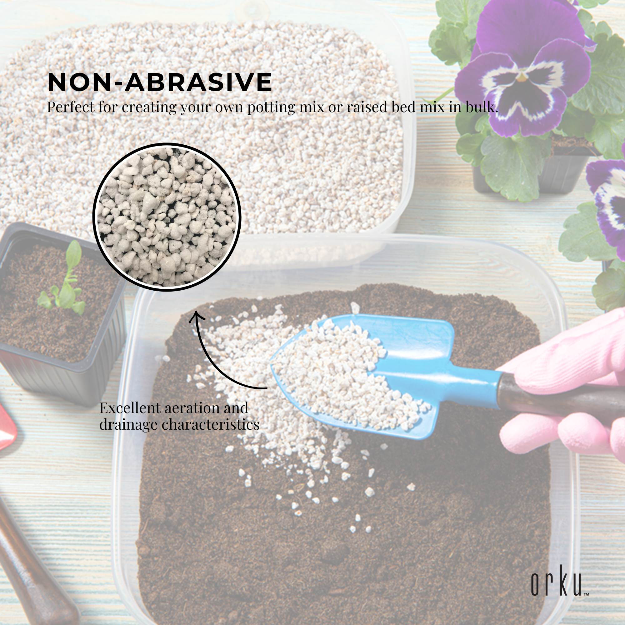 50L Organic Perlite Coarse Premium Soil Expanded Medium Plants Hydroponics