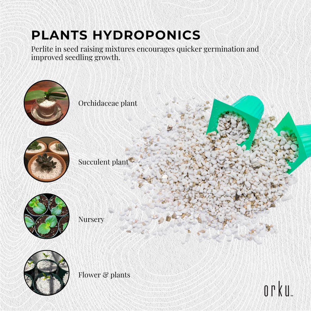 50L Organic Perlite Coarse Premium Soil Expanded Medium Plants Hydroponics