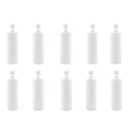 10x 500ml Clear HDPE Round Bottle + 28/410 Caps - Empty Plastic Food Storage