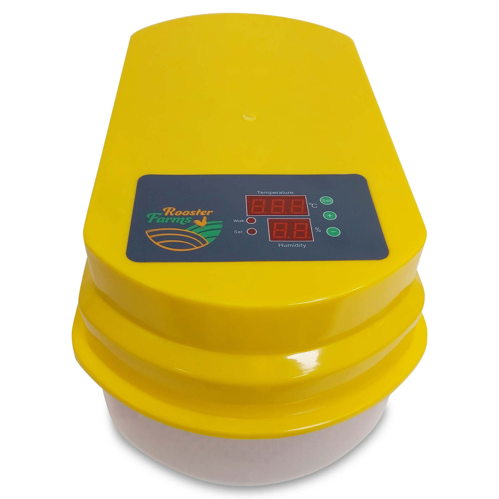 Rooster Farms Electric 15 Egg Incubator + Accessories for Chicken Quail Duck