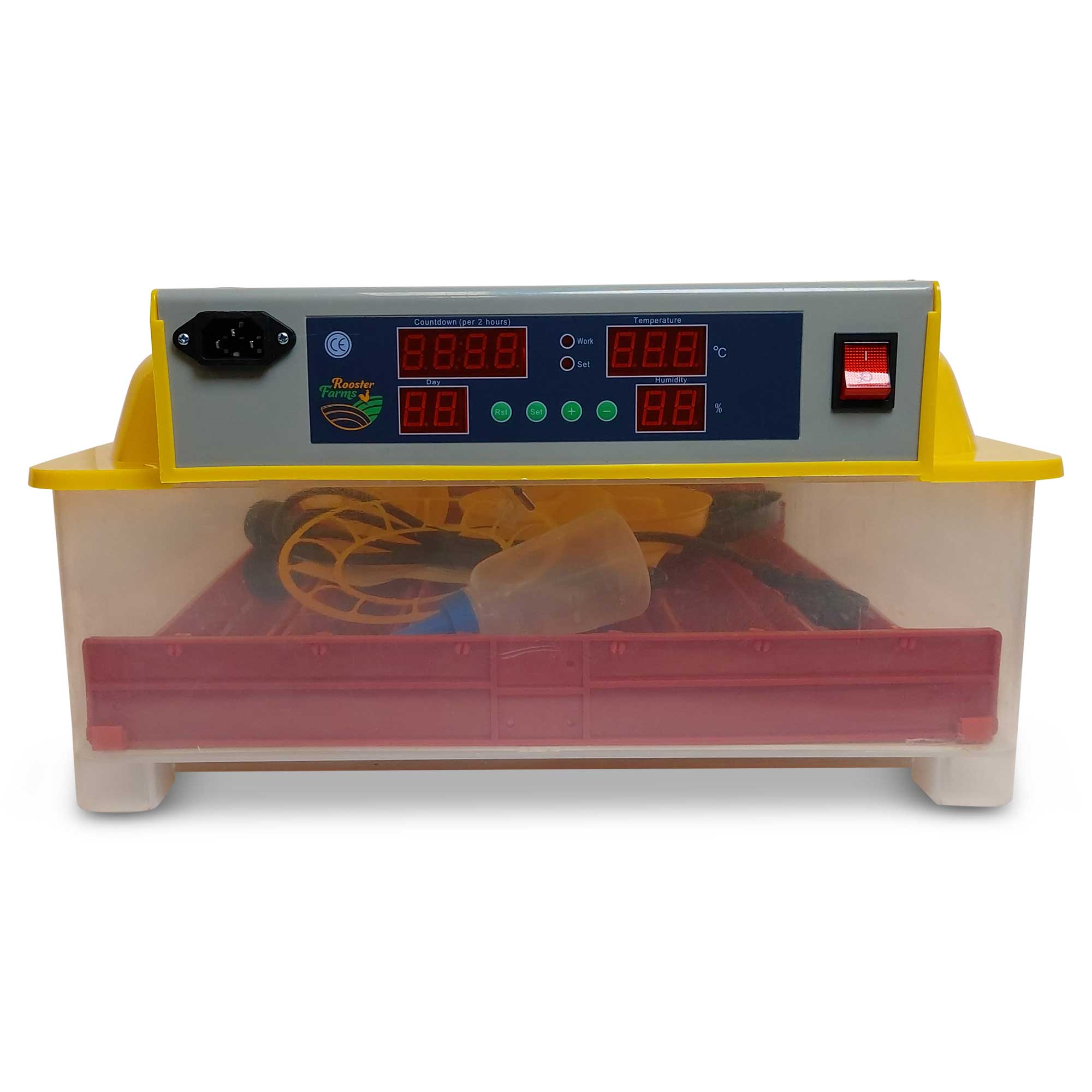 Rooster Farms Electric 60 Egg Incubator + Accessories for Chicken Quail Duck