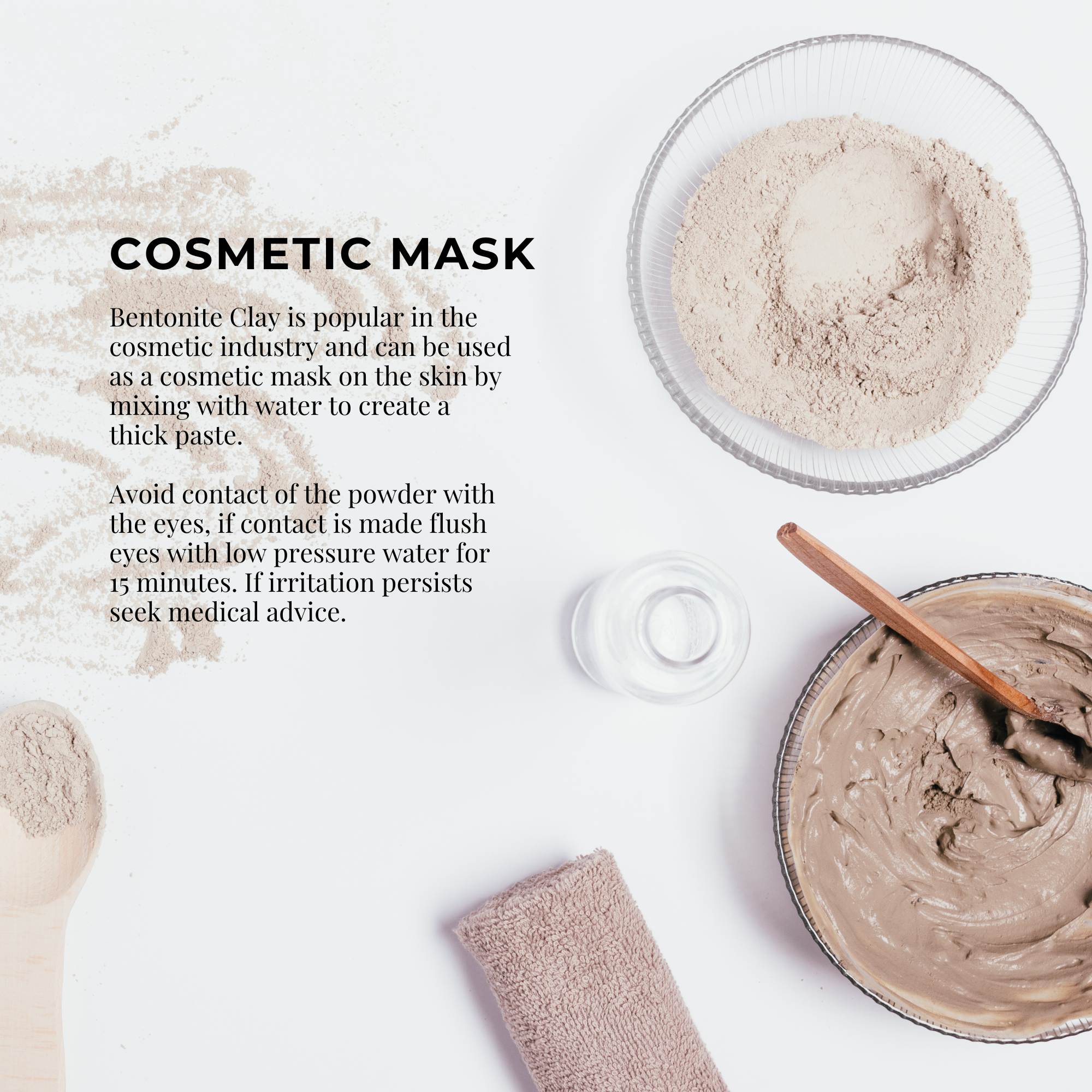 1.1Kg Organic Sodium Bentonite Clay Powder Tub Bucket - Cosmetic Montmorillonite