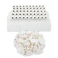 100x Cattle Ear Tags 5x4cm Set - Small White Blank Sheep Pig Livestock Label