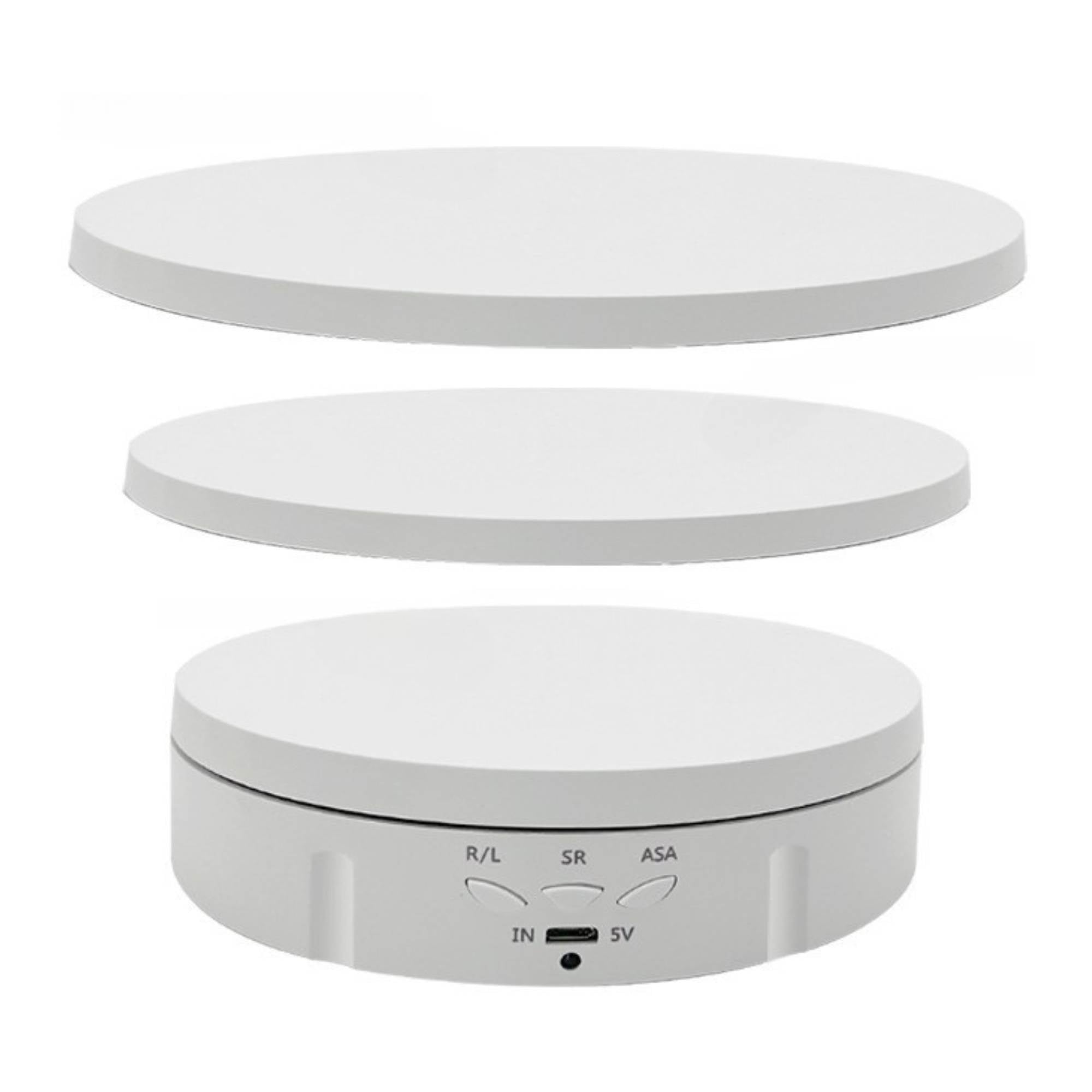 Tooleroo Electric 360 Rotating Product Display Stand White for Merchandise Video