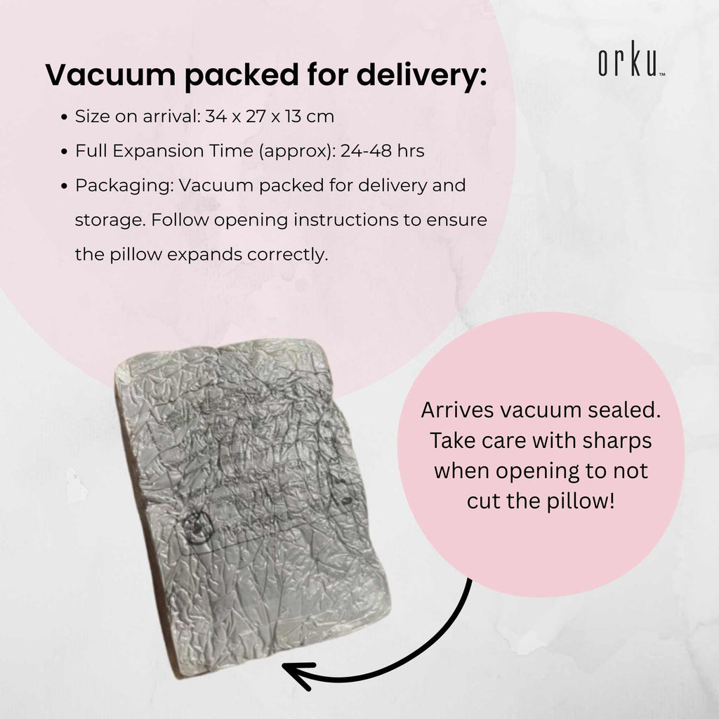Orku Maternity Pregnancy Pillow - J-Shape Full Length for Side Sleepers Grey