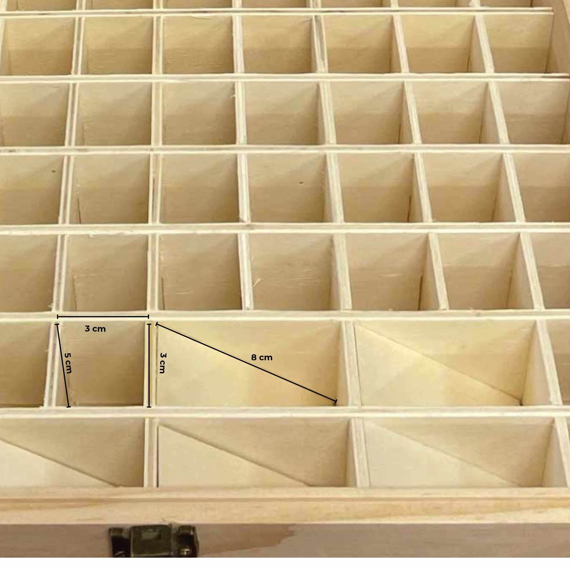 74 Slots Essential Oils Storage Box - Wooden 1-Tier Bottle Holder