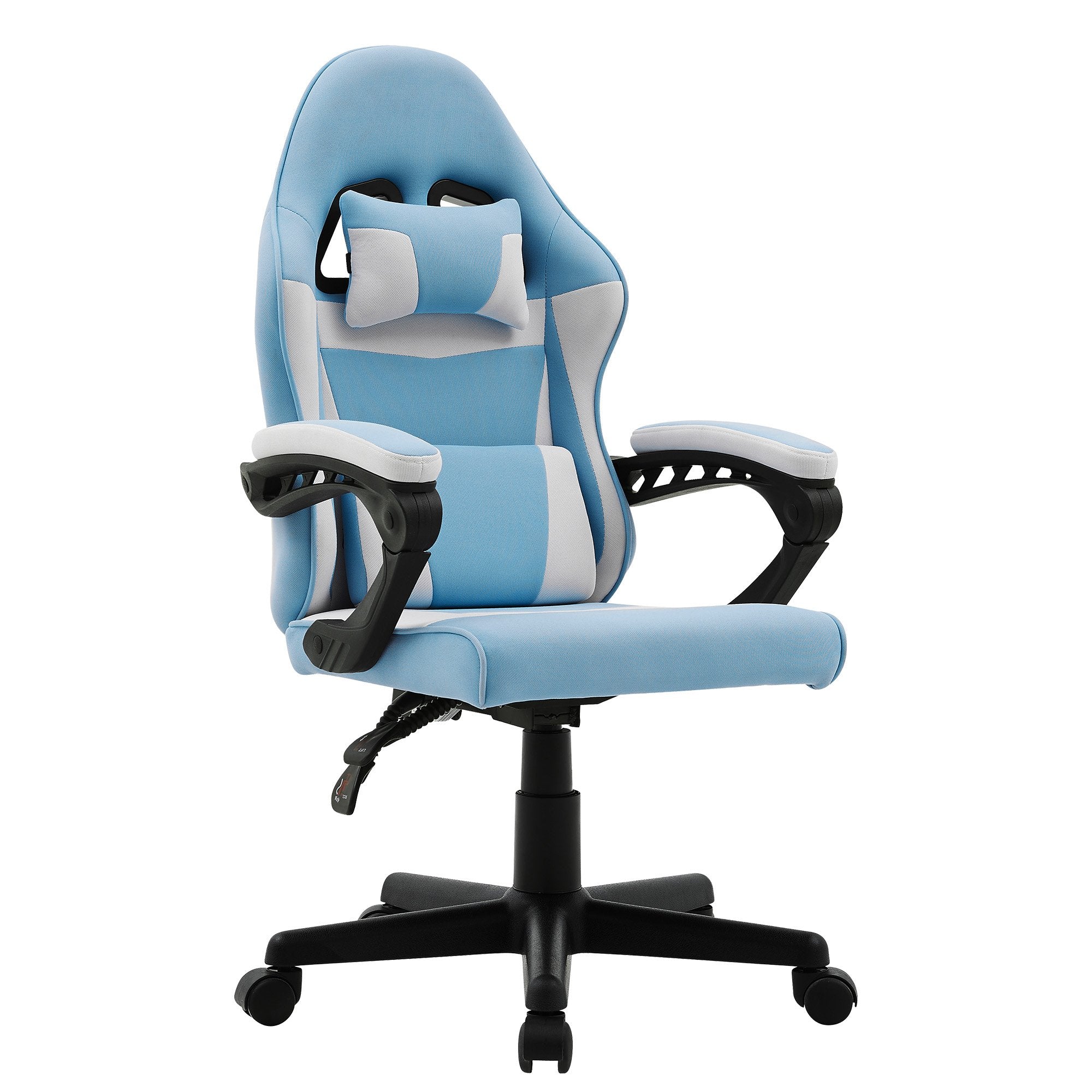 Sarantino Antre Kids Study Gaming Chair in Black and White Office Adjustable Height Chair