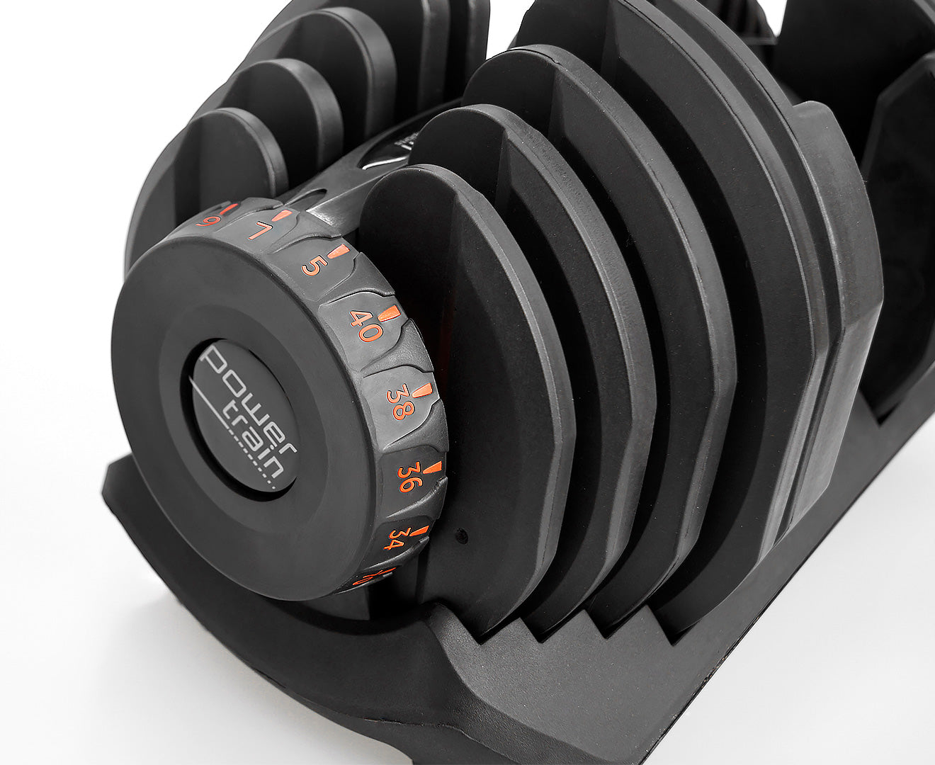 Powertrain 2 x 40kg Powertrain Adjustable Dumbbells Home Gym Set