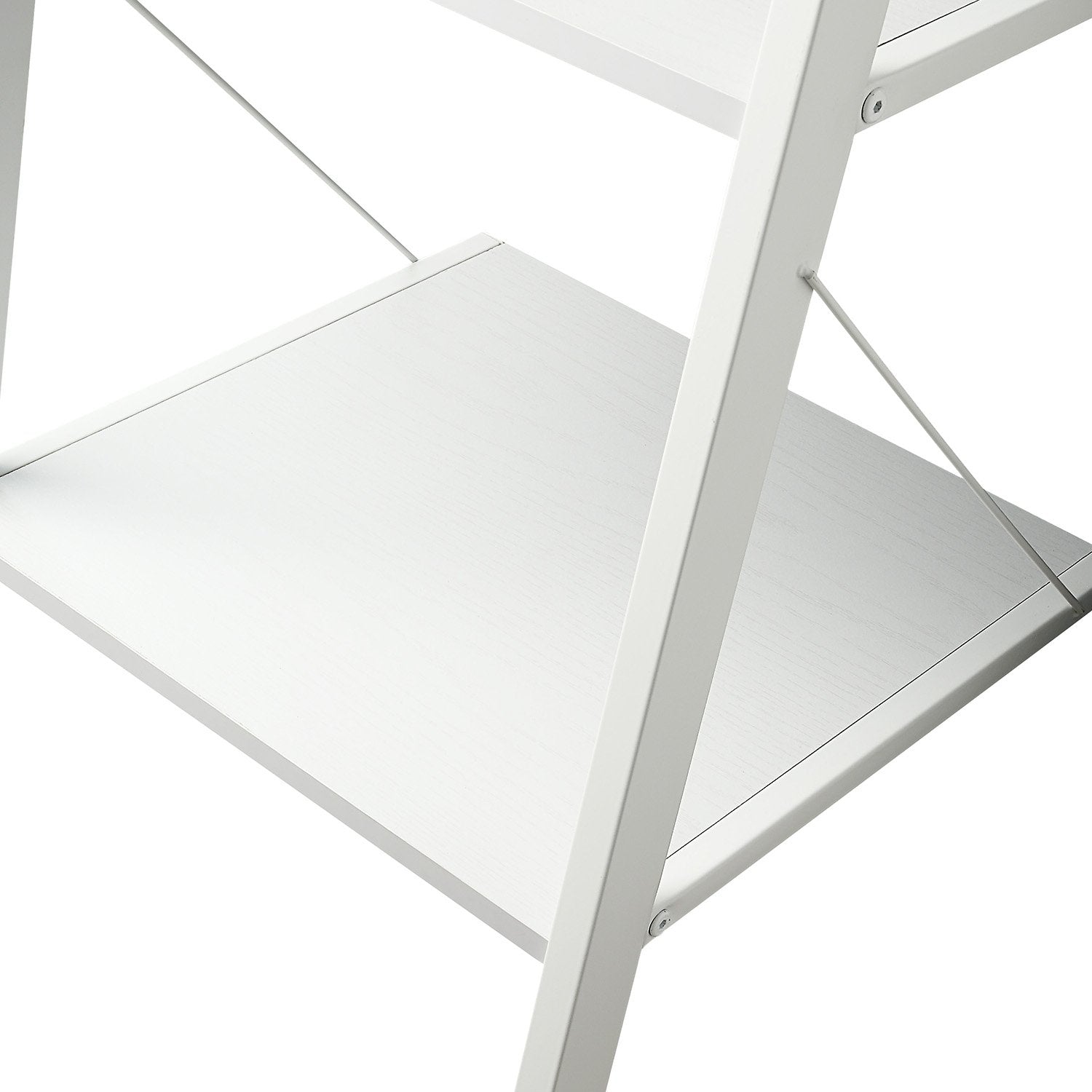 Sarantino Amelia 5-Tier Ladder Shelf in White