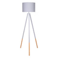 Sarantino Adjustable Height Arc Floor Lamp Antique Brass Shade