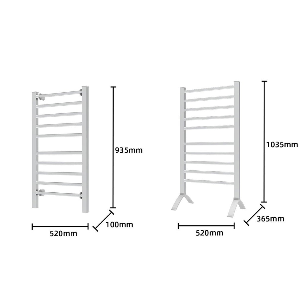 Pronti Heated Towel Rack Electric Bathroom Towel Rails Warmer Ev-160- Silver