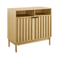 Sarantino Eleni 2-Door Sideboard Buffet Hallway Cabinet Storage Console Cupboard in Natural