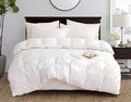 Tufted Diamond Jacquard Queen Size White Duvet Quilt Cover Set
