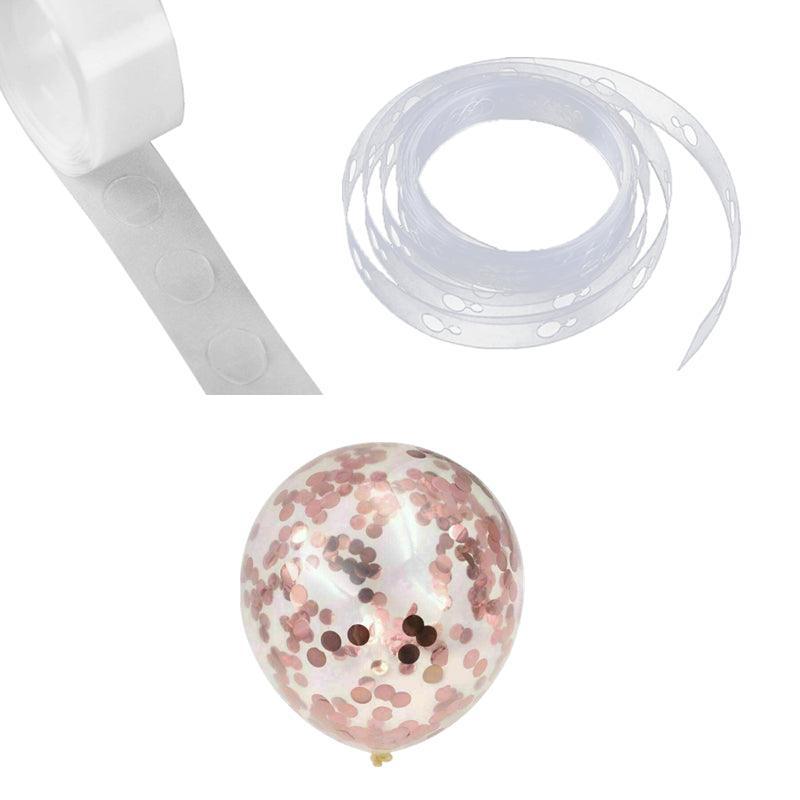 10/100X 30Cm Confetti Glitter Balloons for Party & Wedding - 1* 100 Glue Dots Roll
