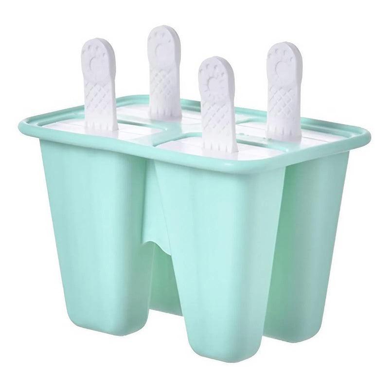 Silicone Ice Cream Mould Block Frozen Molds Icy Pole Jelly Popsicle - Pink-10Grid