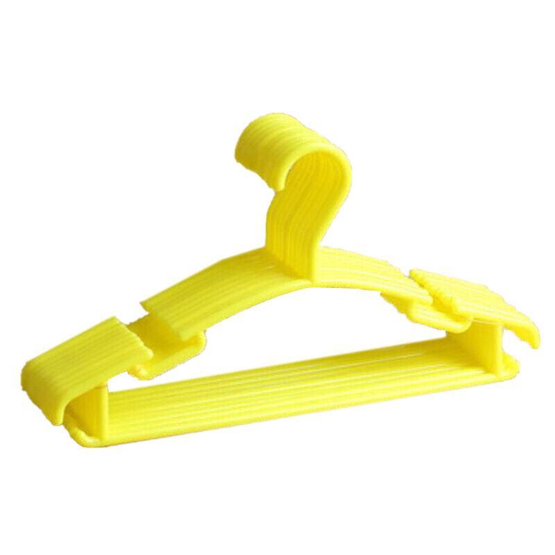 10pcs Small Plastic Clothes Hangers Mini Coat Hanger Set for Wardrobe Storage - Green