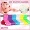10pcs Small Plastic Clothes Hangers Mini Coat Hanger Set for Wardrobe Storage - Pink
