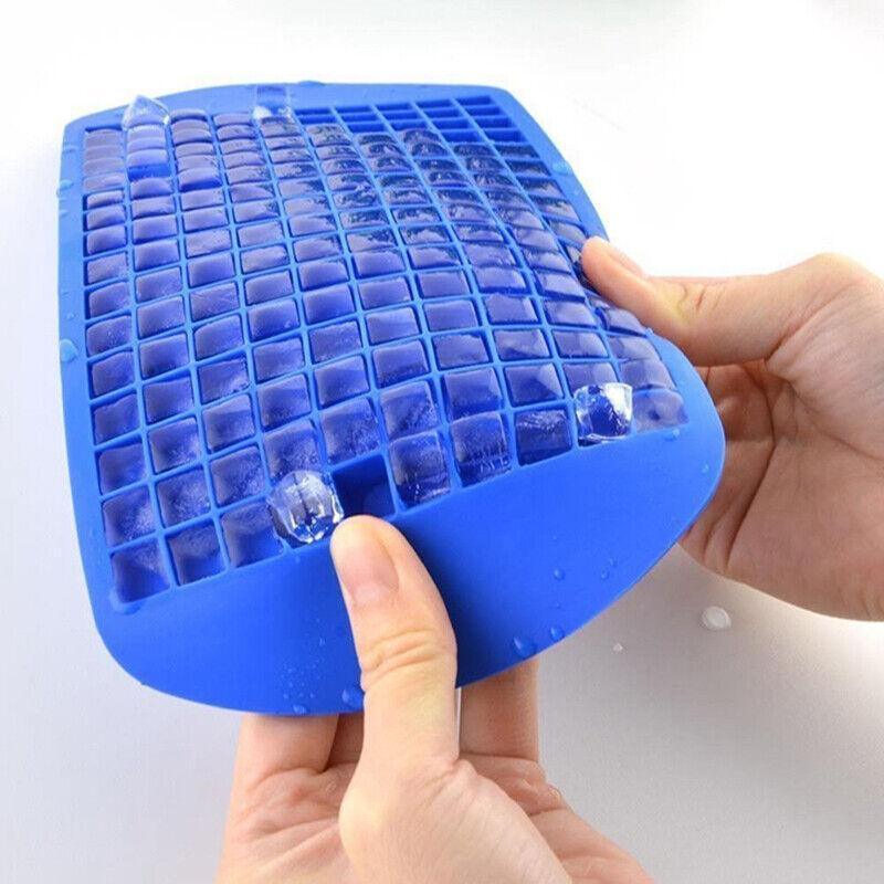160 Grids Silicone Ice Cube Tray Ice Maker Mold Mini Frozen Cubes for Drink DIY - Purple