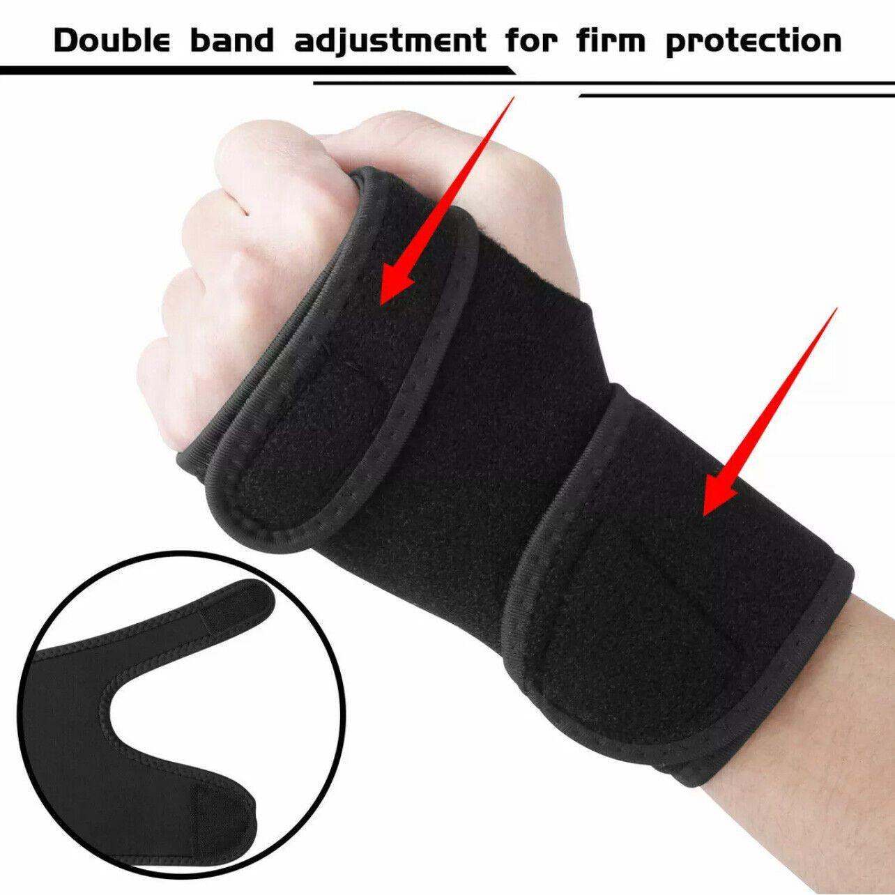 Aolikes Steel Wrist Support Splint Carpal Tunnel Syndrome Sprain Strain Brace - Right Hand