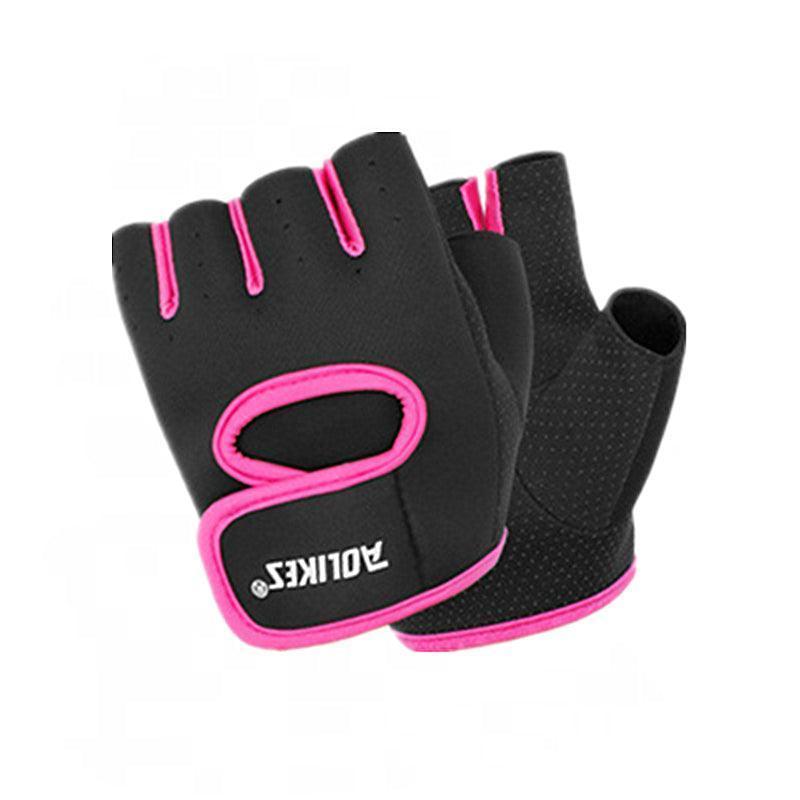 S Size Sports Gloves Weight Lifting Exercise Training Workout Bike Riding Men Women - Black+Purple