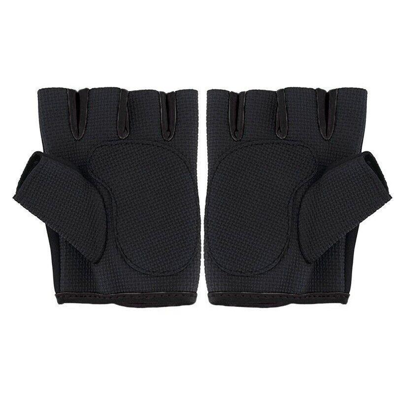 M Size Sports Gloves Weight Lifting Exercise Training Workout Bike Riding Men Women - Black+Purple