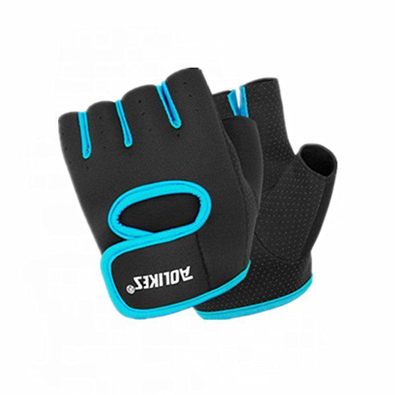 M Size Sports Gloves Weight Lifting Exercise Training Workout Bike Riding Men Women - Black+Pink