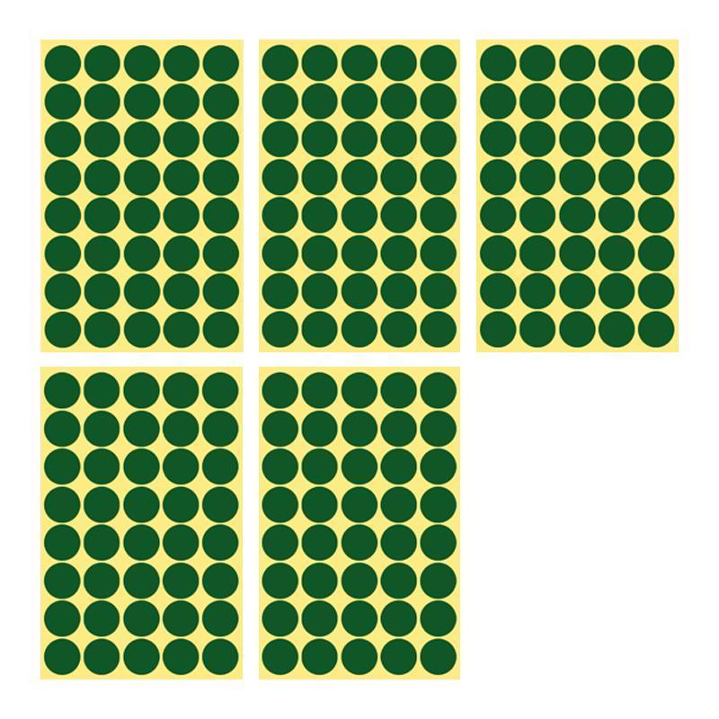 8/13/25/50mm Colour Sticker Dots Adhesive Round Labels Circular Scrapbooking Green - 25mm 40 Dots - 1 Sheet