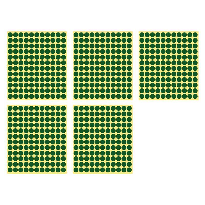 8/13/25/50mm Colour Sticker Dots Adhesive Round Labels Circular Scrapbooking Green - 50mm 8 Dots - 1 Sheet