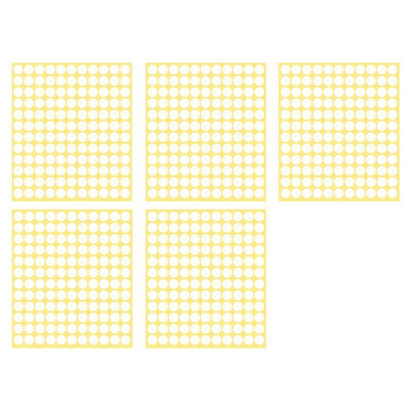 8/13/25/50mm Colour Sticker Dots Adhesive Round Labels Circular Scrapbooking White - 13mm 132 Dots - 1 Sheet
