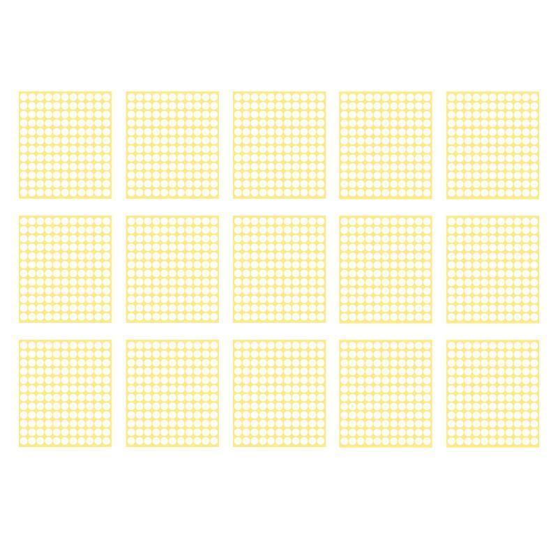 8/13/25/50mm Colour Sticker Dots Adhesive Round Labels Circular Scrapbooking White - 50mm 8 Dots - 1 Sheet