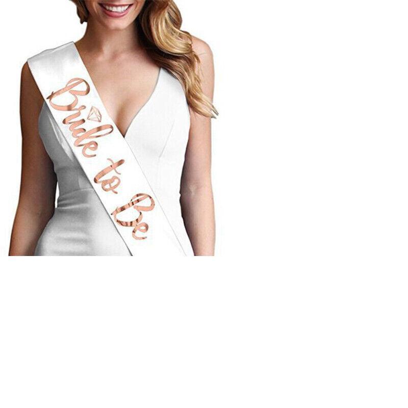 Bride To Be Hen Veil Sash Tiara Hens Night Bridal Shower Kitchen Tea Accessories - Plain Veil