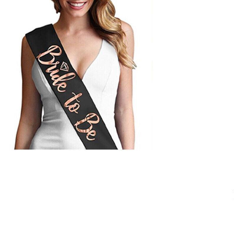 Bride To Be Hen Veil Sash Tiara Hens Night Bridal Shower Kitchen Tea Accessories - Plain Veil