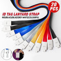 20PCS Badge PVC Swipe Work Opal Card Holder Security ID Tag Hang Lanyard Strap - Yellow 20PCS