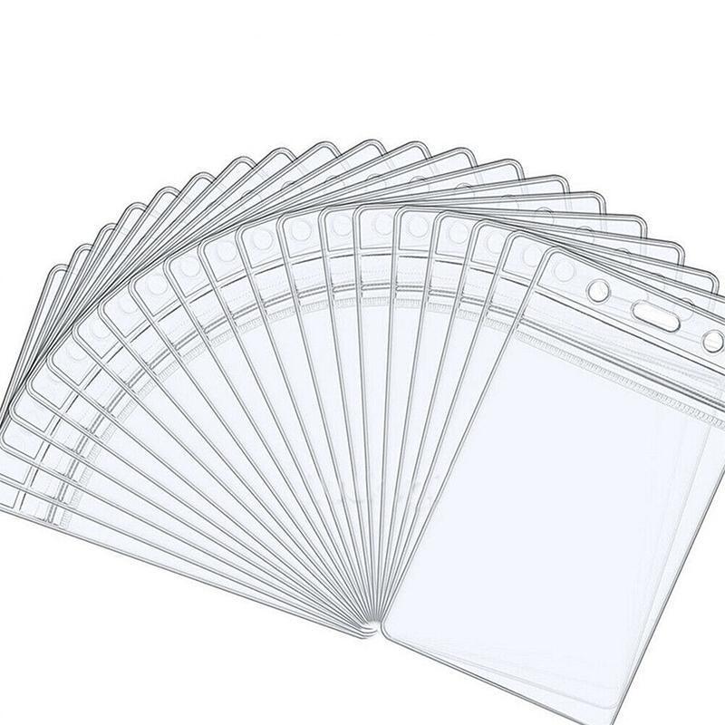 20PCS Badge PVC Swipe Work Opal Card Holder Security ID Tag Hang Lanyard Strap - Yellow 20PCS